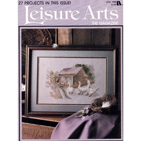 Vintage Craft Patterns, Leisure Arts the Magazine June 1988, 27 Projects Cross - Picture 1 of 2